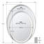 Miroir de meuble-lavabo encastré avec cadre | Miroir mural ovale à cadre biseauté | Miroir mural décoratif pour salle de bain, chambre à coucher, couloir, entrée-25196515-25141491