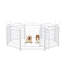 Parc pour chien de 24 pouces à 8 panneaux - clôture pour animaux pliable robuste en métal avec porte, enclos d'exercice extérieur pour petits / moyens / grands chiens-120980966