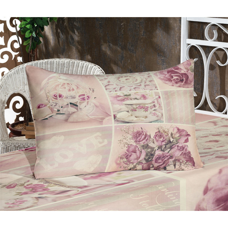 Ensemble de draps et taies décoratives Ambesonne, Ensemble de draps pour lit simple + 1 drap-housse 
