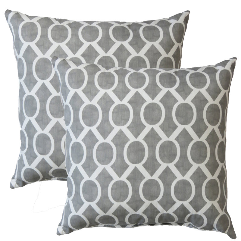 Roseau Geometric Reversible Throw Pillow