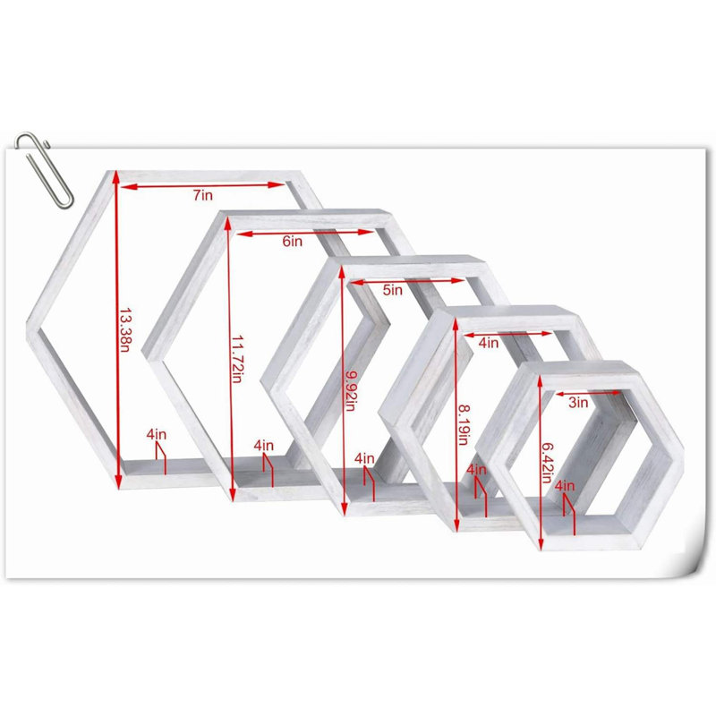 Ensemble de 5 tablettes Chakera, Blanc patiné