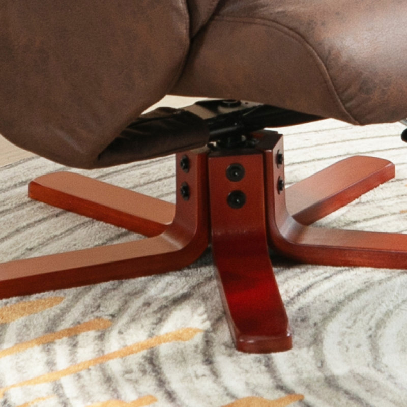 Hymera 79cm Wide Ergonomic Recliner, Brown