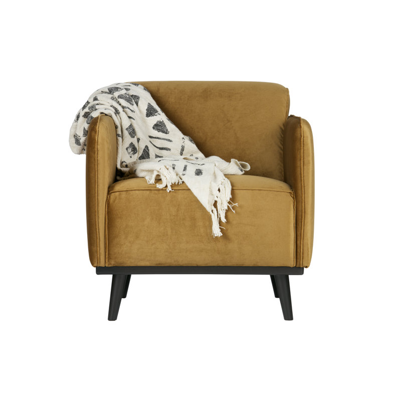 Statement Upholstered Armchair, Honey yellow