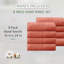 Ensemble de serviettes de salle de bain 100% coton 100% coton zéro torsion Robb Home Home Weavers, 16 po x 24 po (8) (8 serviettes à main), corail-130204317-130204328