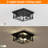 2- Light Rustic Black Square Flush Mount Ceiling Light Fixture-1568207898