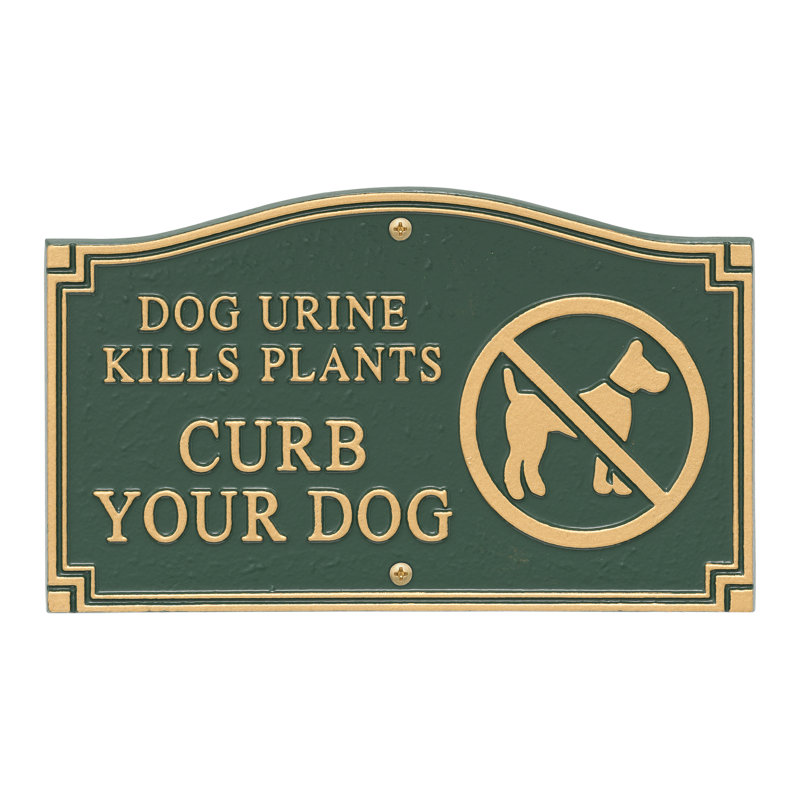 Curb Your Dog Garden Sign