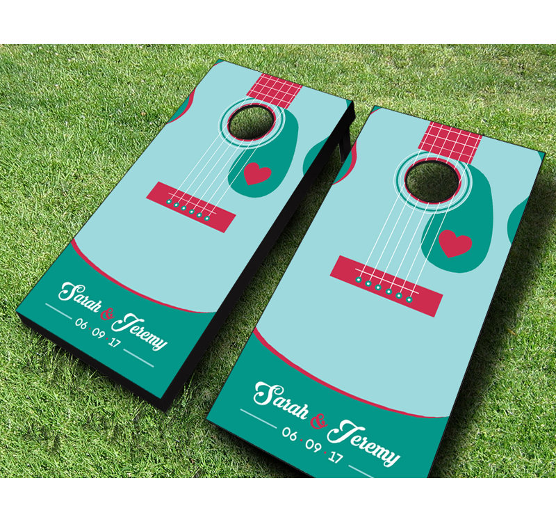 Ensemble de cornhole 2 'x 4' avec sacs, Rouge/noir