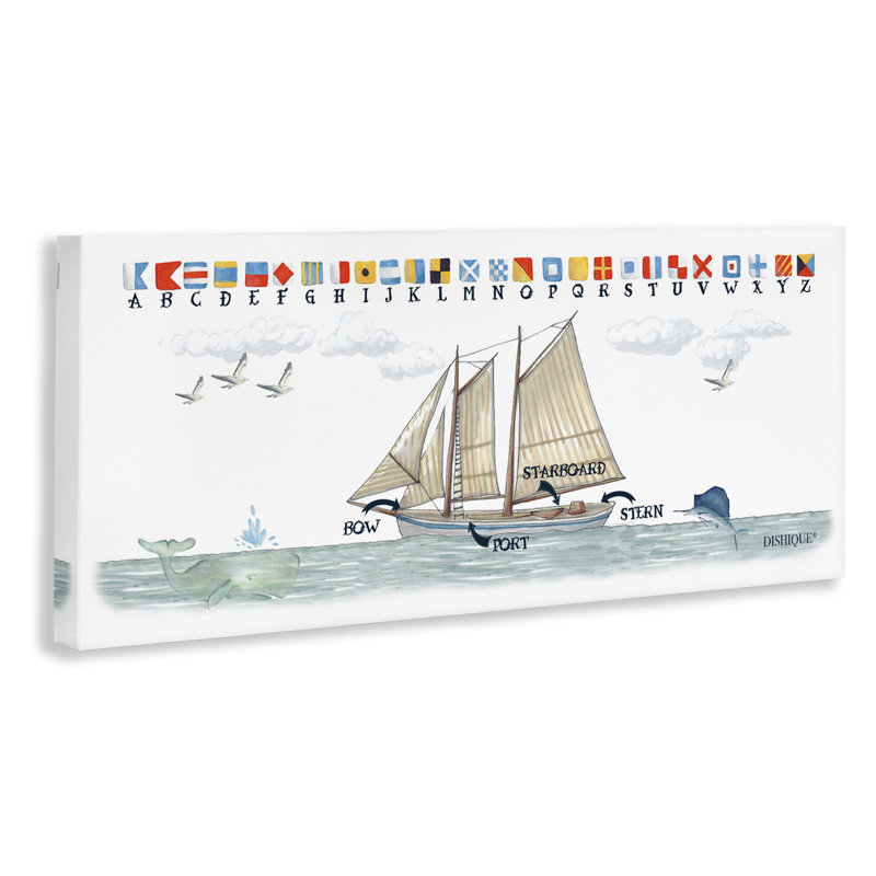 «Voile, drapeaux, structure de voilier», H 10 po x l 24 po x P 1,5 po