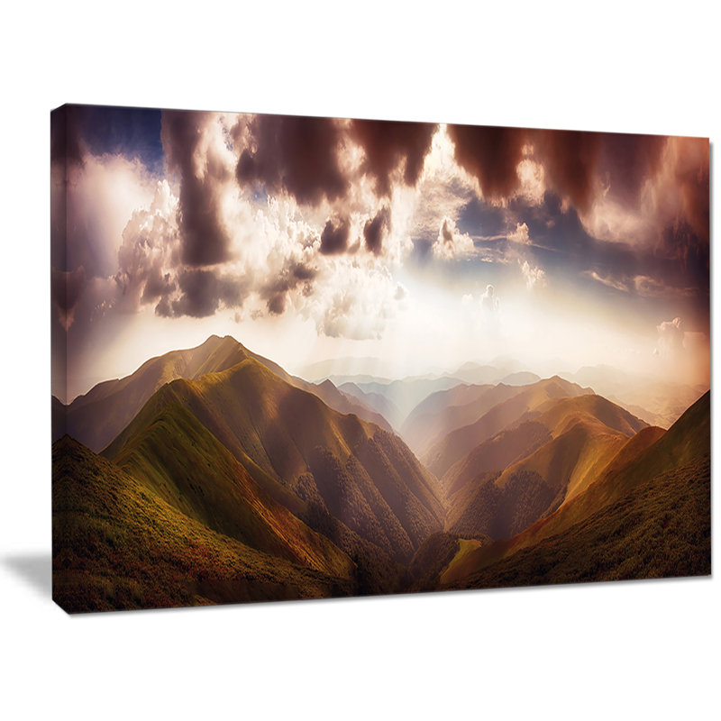 « polonina borzava panorama », reproduction de photo sur toile tendue, H 30 po x l 40 po x P 1 po