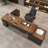 Brown L-Shaped Solid Wood with 3 drawers Executive Desk-117867041-117867045