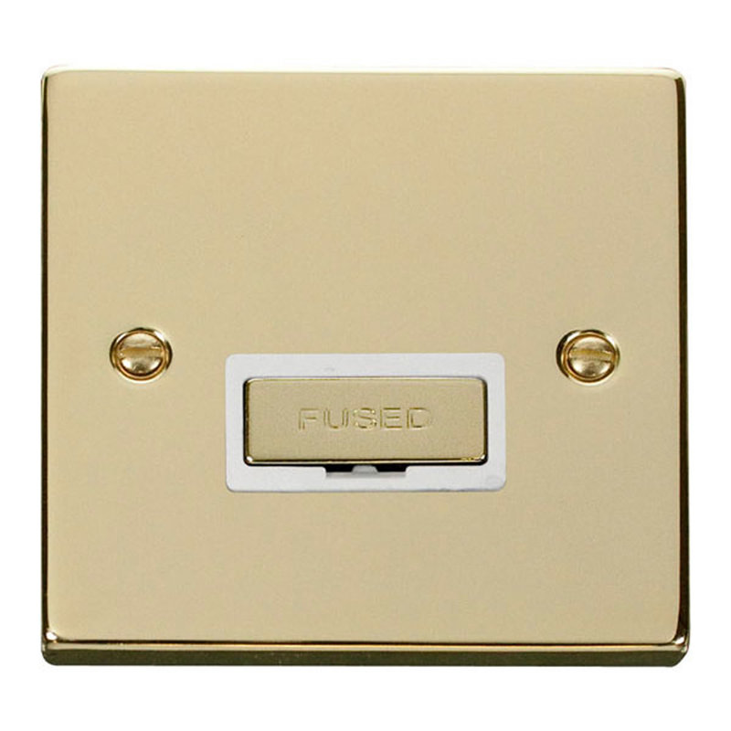 Polished Brass 13A Fused Ingot Connection Unit