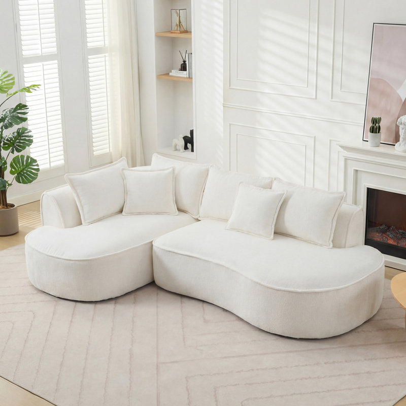 Canapé modulaire Boneless 109,5 po Cloud, Crème