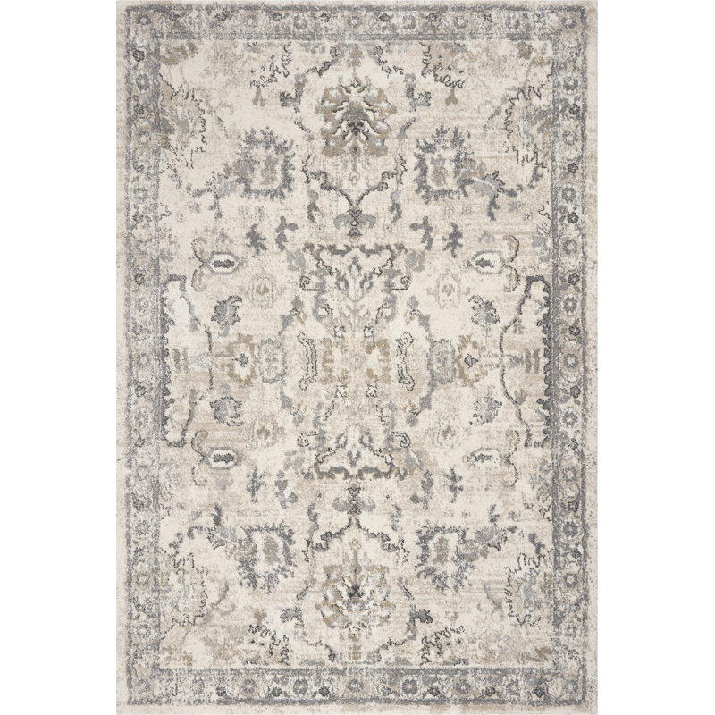 Burcham Geometric Indoor Rug, Rectangle 7'10" x 9'10", Ivory