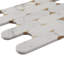 Carreau de mosaïque en marbre et laiton L 9,96 po x L 11,22 po Nostradam (0,77 pi2 / feuille)-88312074
