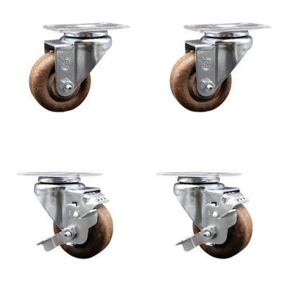 4 Piece High Temp Glass Filled Nylon Caster Set