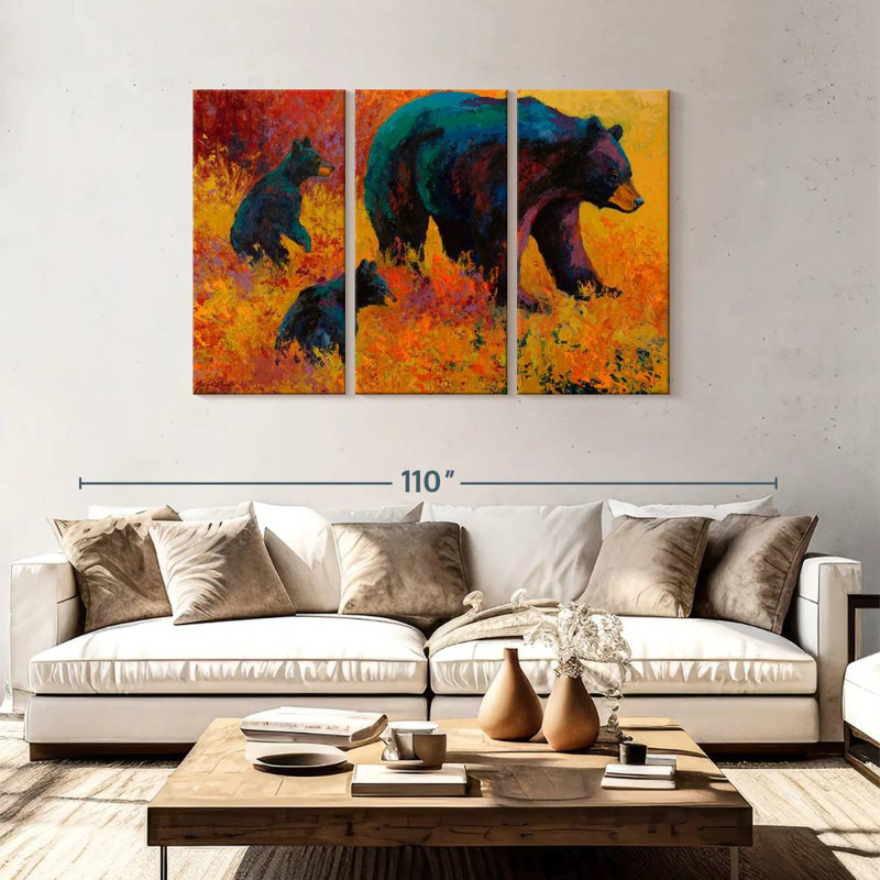 Brampt Double Trouble Black Bear, 48" H x 74" W