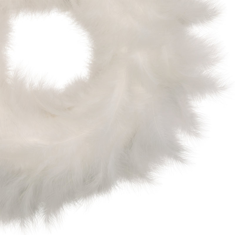 Northlight Seasonal Two-Tone Feathers Christmas Wreath - 14.5" - Unlit