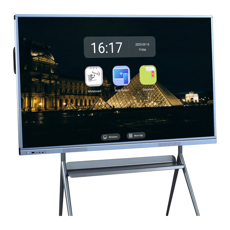 JYXCN Smart Board 4K Video Conference Board 75" IR Touch Interactive Dual System +Multi-Casting for Auditoriums, Classroom and Office