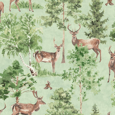 Papier peint Cletis Neutral Deer Forest