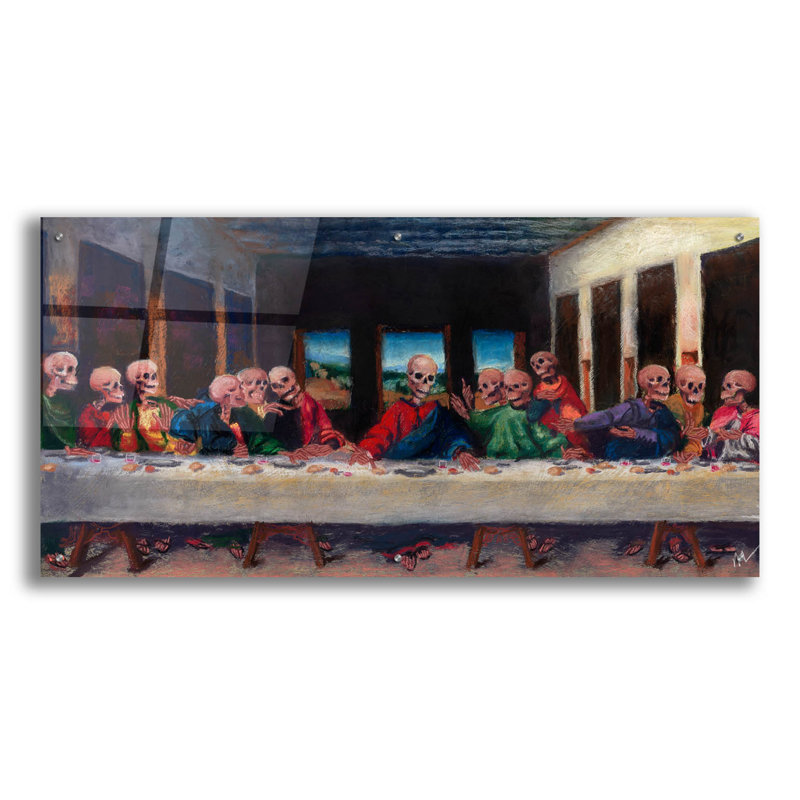 "Le tout dernier souper" par Marie Marfia Fine Art, H 24 po x l 48 po