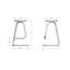 Tabouret en métal Paperclip70-1190352440