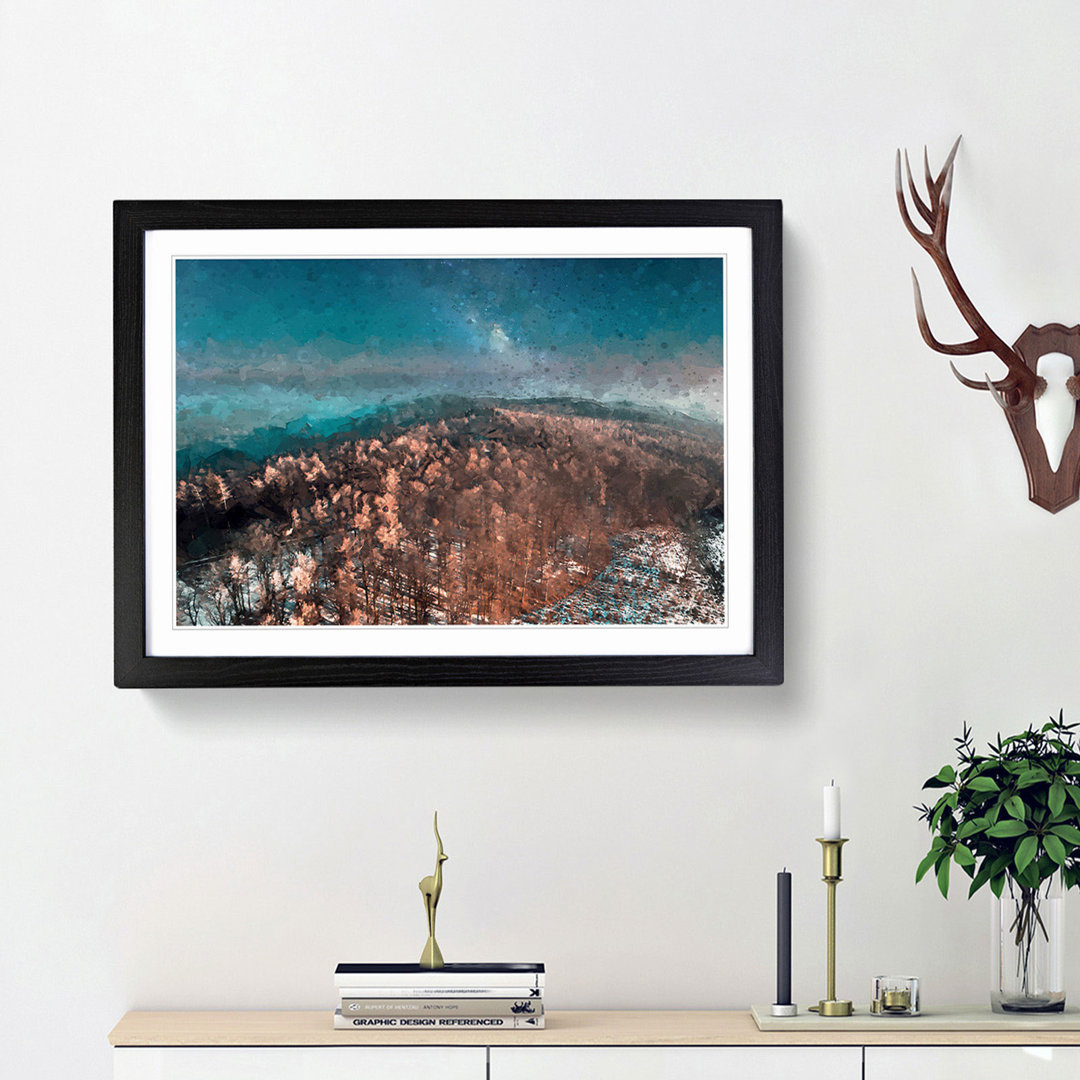 Stars Above Sopron in Hungary - Picture Frame Graphic Art Print