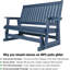 Banc oscillant 3 places en poly Lumber-420136217