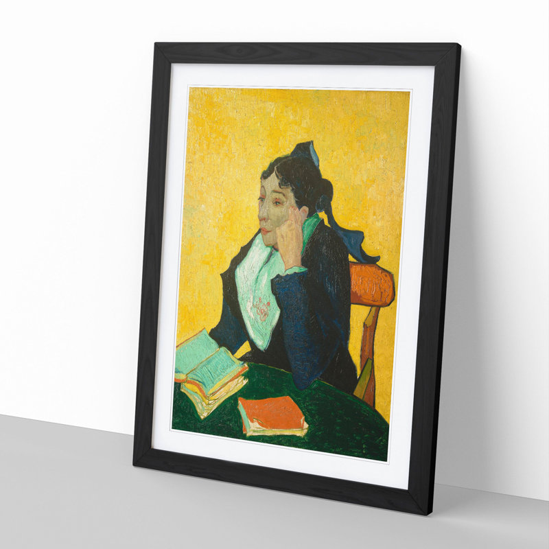 Madame Joseph-Michel Ginoux by Vincent Van Gogh - Picture Frame Painting, 65cm H x 48cm W x 2cm D, Black Framed