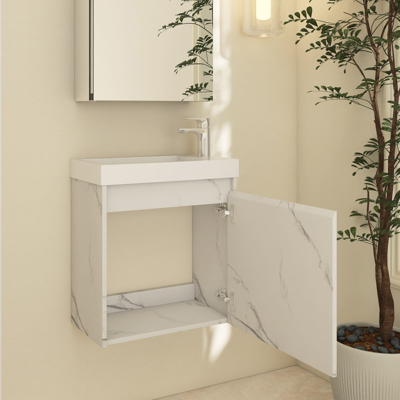 Meuble-lavabo simple 19,31 po avec plateau en résine Arai