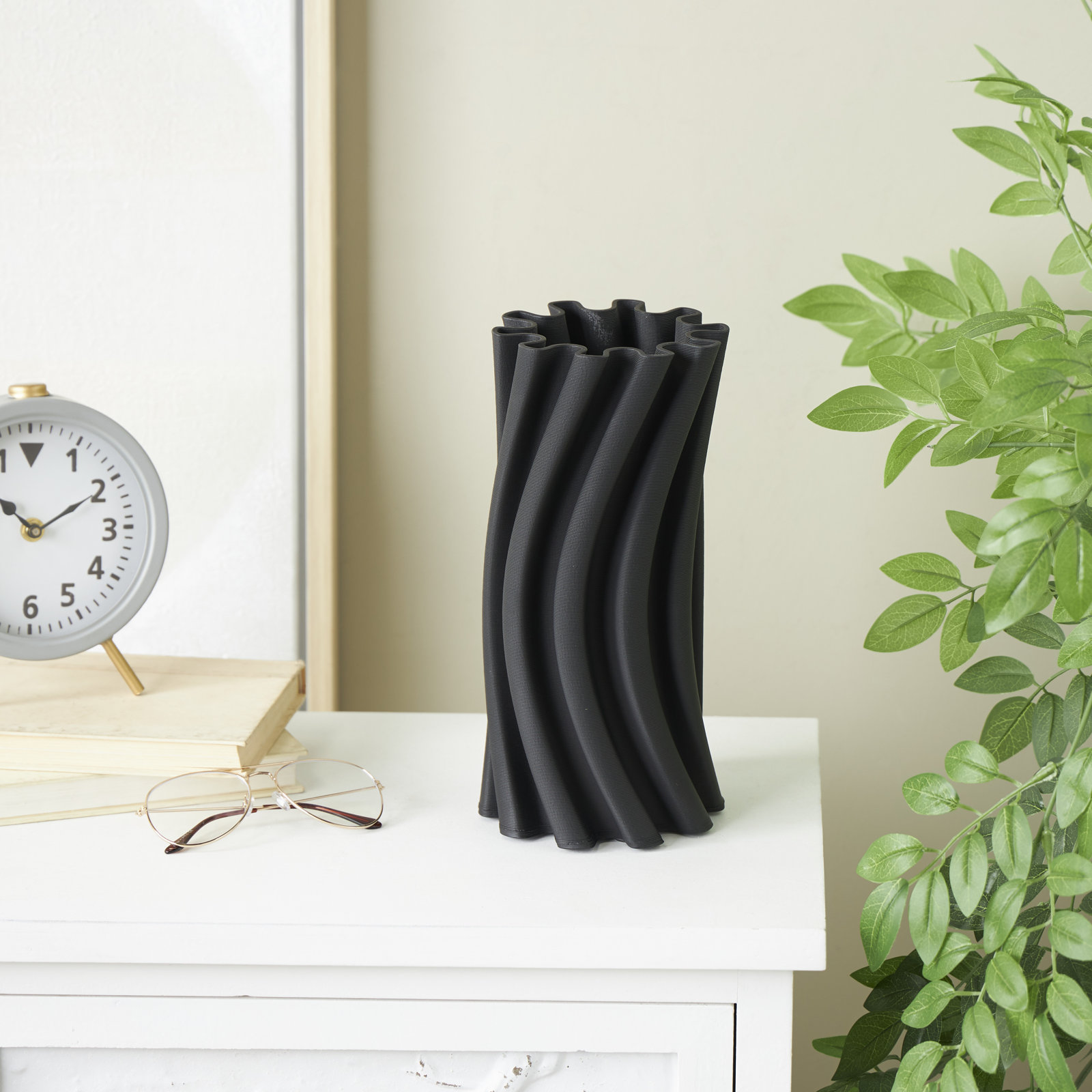 Bobbi Ceramic Table Vase, 11" H x 5.35" W x 5.35" D