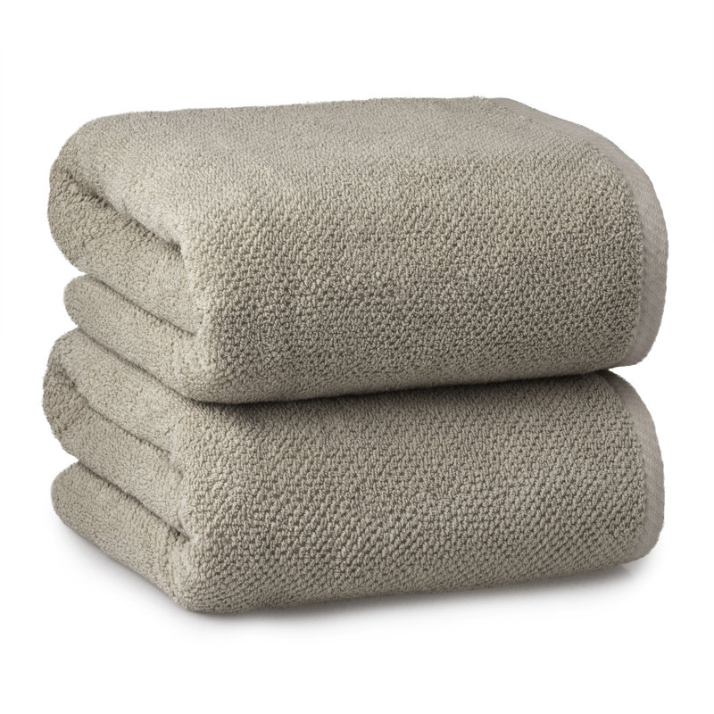 Adarryll Cotton Plush Bath Sheet, Flax