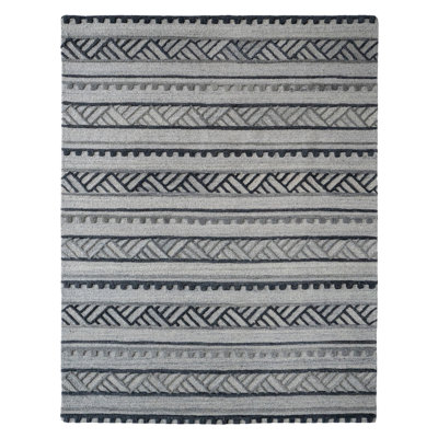 Crisangel Performance Hand Tufted Wool Geometric Indoor Rug
