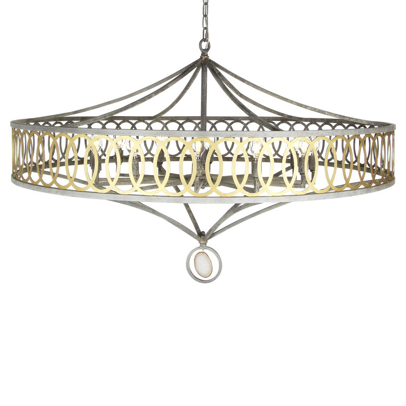 Lustre tambour à 12 lumières de style bougie Lafayette