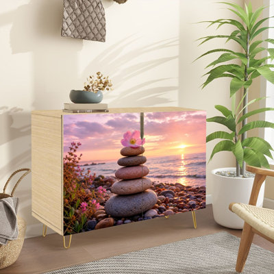 Buffet Buffet avec rangement Zen Stone Stack