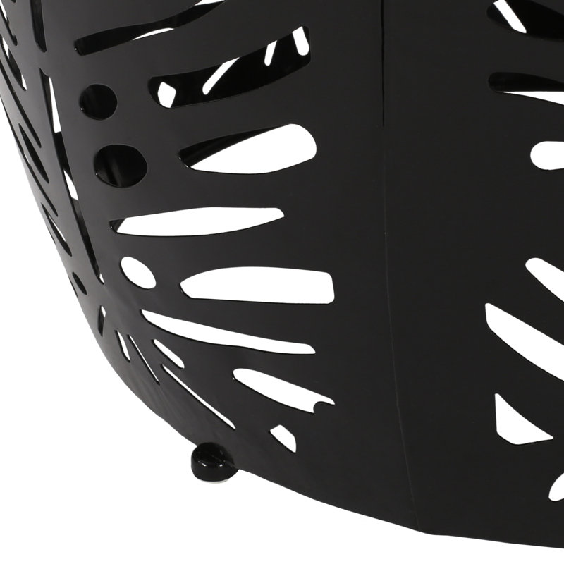 Metal End Table, Black