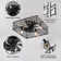 19.68'' Crystal Square Caged Flush Mount Ceiling Fan with Light Kit and Remote