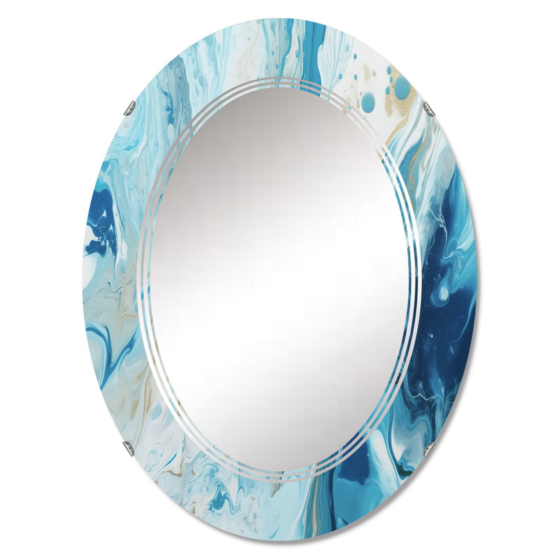 Bobington - Miroir mural moderne ovale, 30 po x 20 po