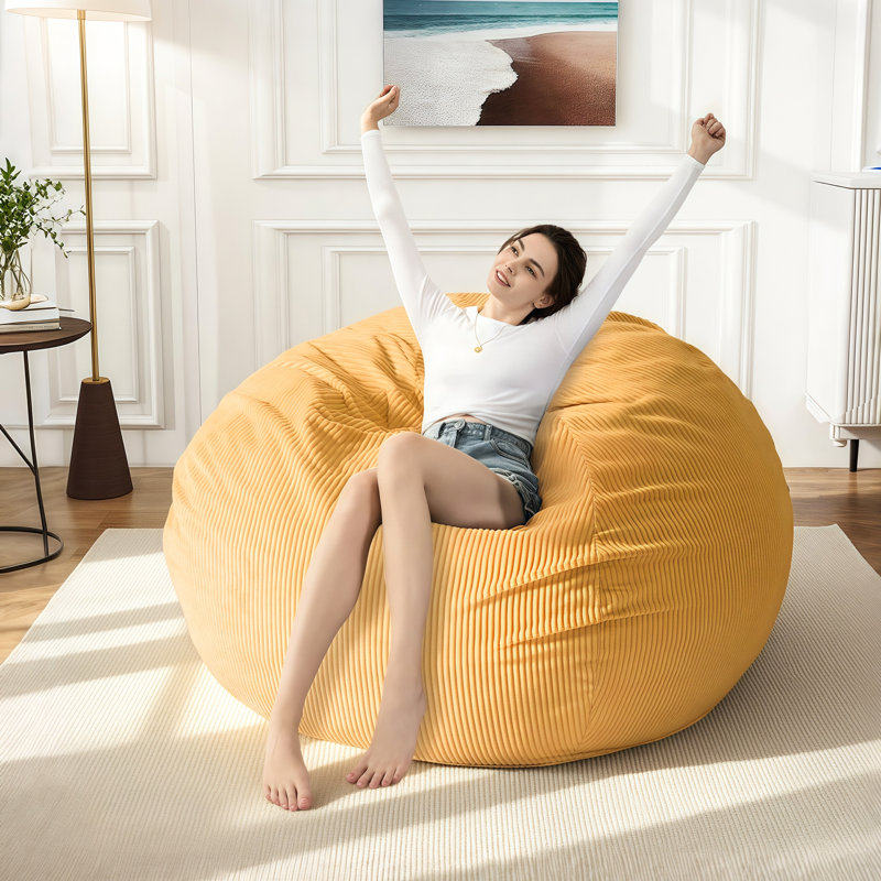 Extra Large Bean Bag Chair Yellow