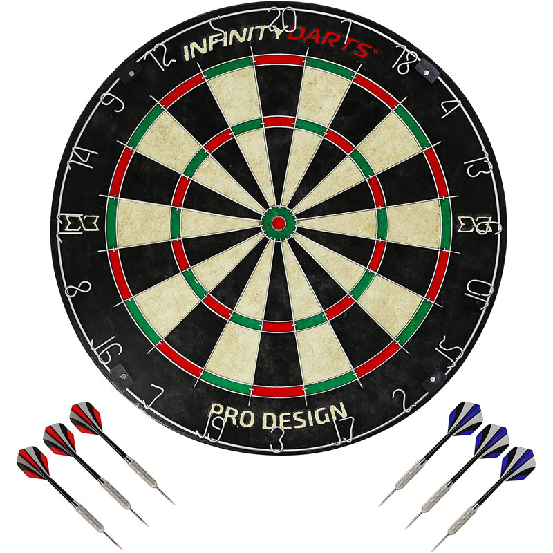 Infinity Darts Bristle Dartboard (Darts Included)