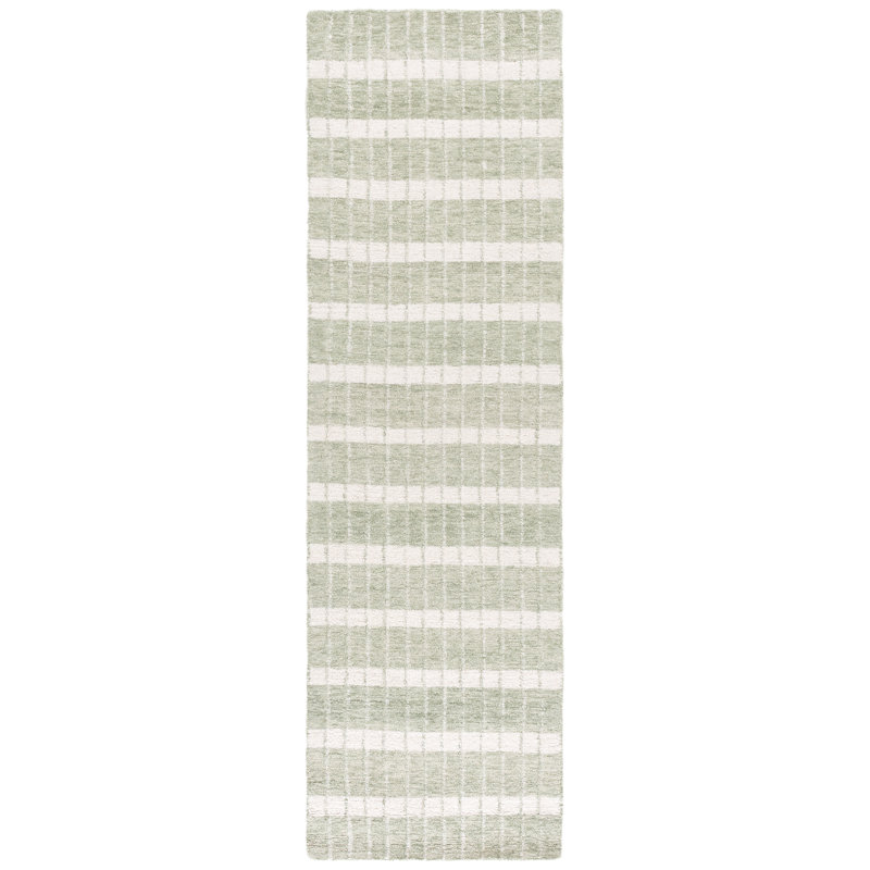 Genre 552 Hand Tufted 80% Wool; 20% Cotton Geometric Rug, Runner 2'3" x 8'