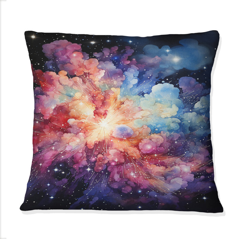 Coussin décoratif galaxie Galaxy Celestial Fireworks I - Galaxies