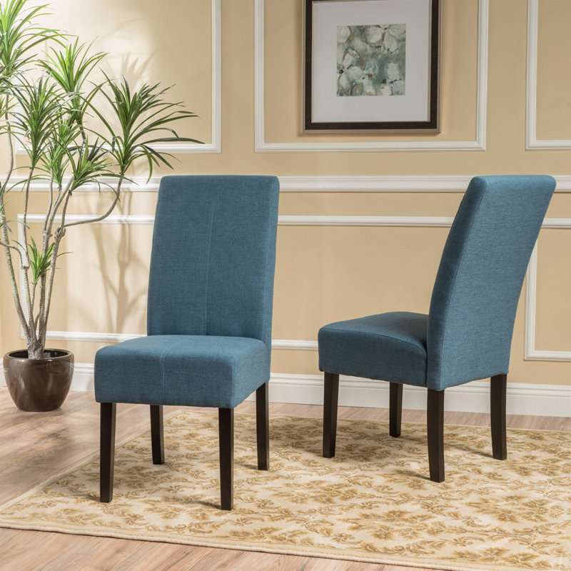 Upholstered Side Dining Chair, Blue