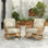 Chaise berçante moderne en osier avec coussins Modern PE (ensemble de 2)