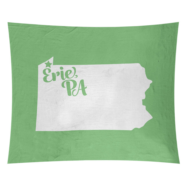 Tapisserie Erie, Pennsylvanie, H 88 po x l 104 po, Vert