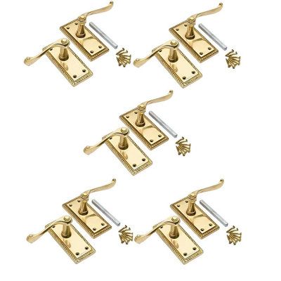 Roped Edge Lever Latch Door Handle