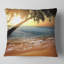 Coussin décoratif "Beautiful Sunset on Tropical Beach - Sea & Shore"-29344272-89824614