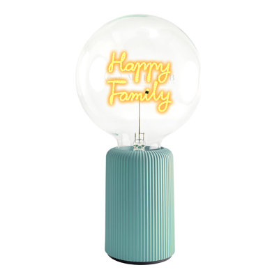 Bulb HAPPY FAMILY Amber with Base Table Lamp PORTABLE Pop Nomad Blue