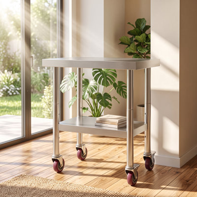 Stainless Steel Top End Table