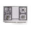Cuisinière à double combustible de 40 po avec 6 brûleurs scellés et plaque chauffante ILVE Nostalgie II Series (porte pleine)-708322072-708322083