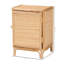 Table de chevet à 2 tablettes en rotin naturel de style bohémien H 24,29 po x l 18,38 po x P 14,41 po Marcel